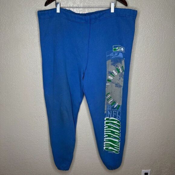 Vintage 90s Logo 7 Seahawks Sweat Pants XL - Picture 1 of 9